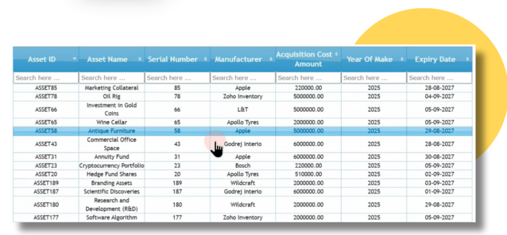 asset management with Maple CRM
